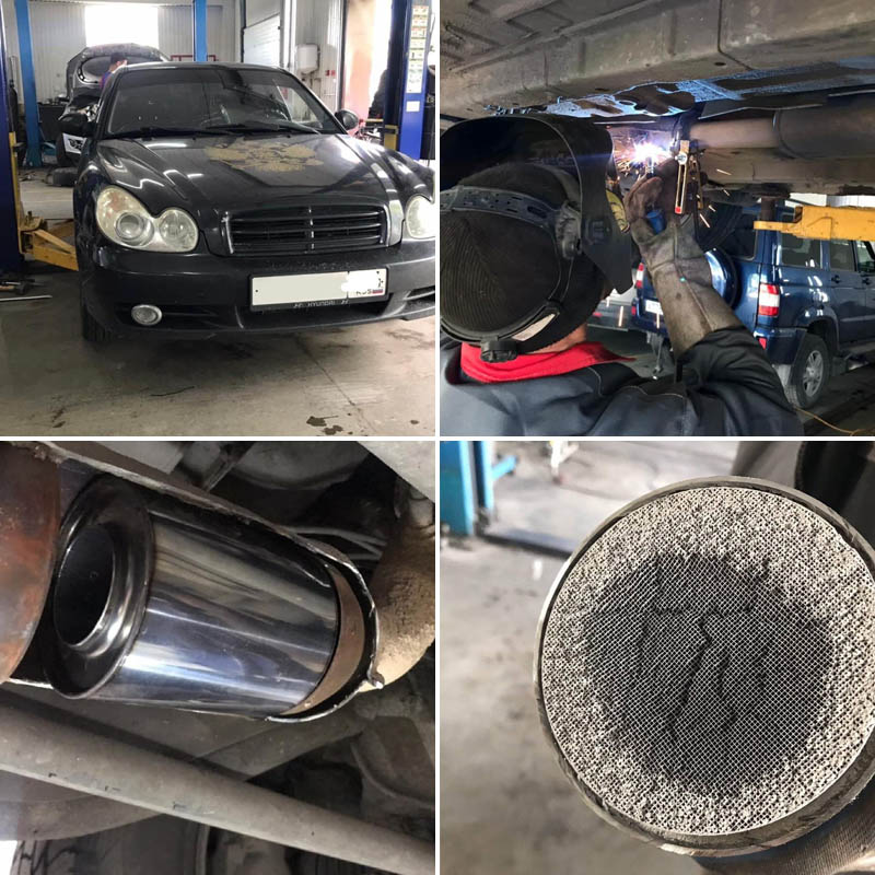 Удалили катализатор на Hyundai Sonata в Самаре